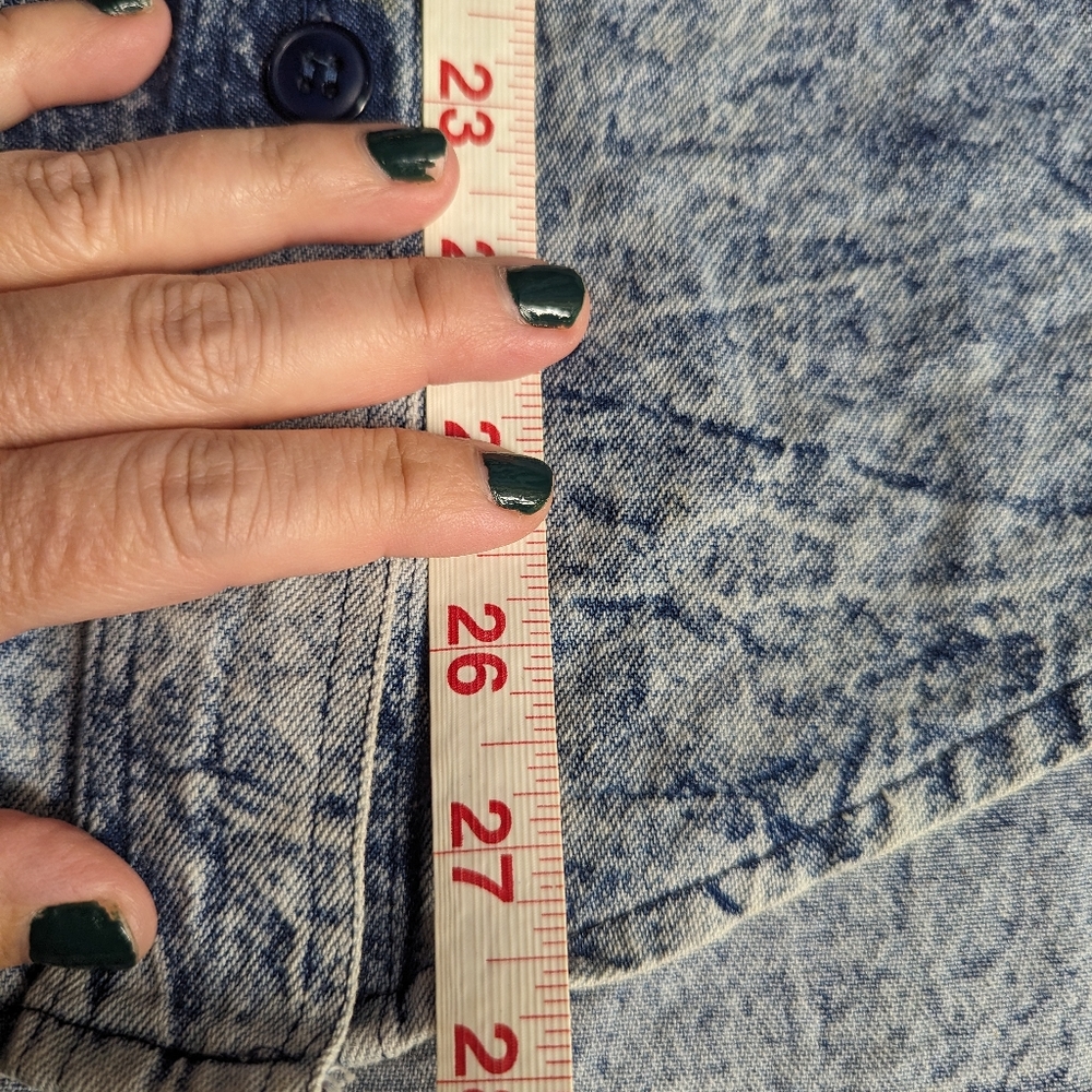Vintage 80s sailor acid washed jean shirt and pants set - Picture 9 of 15